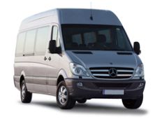 Taxi from Budapest Airport - to Siofok: Bus: Mercedes Sprinter for grouptransfers for max 18 - 20 passengers (used with trailer by groups with lots of luggages)